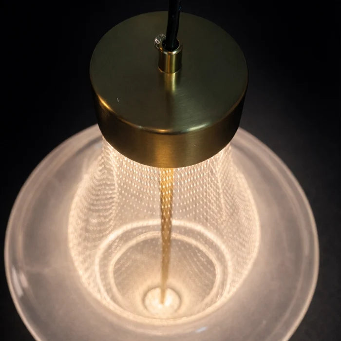 Lumera Virelli Sculpted Glass Pendant Light