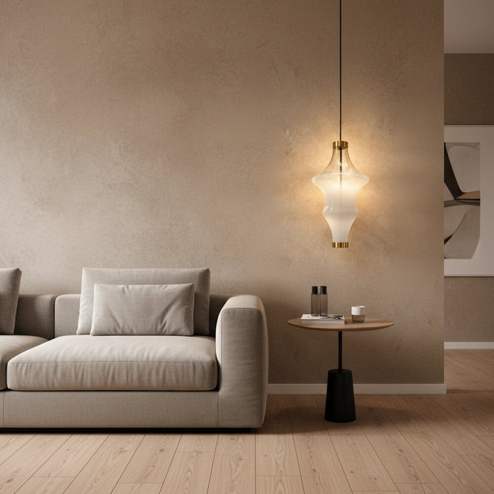 Lumera Virelli Sculpted Glass Pendant Light
