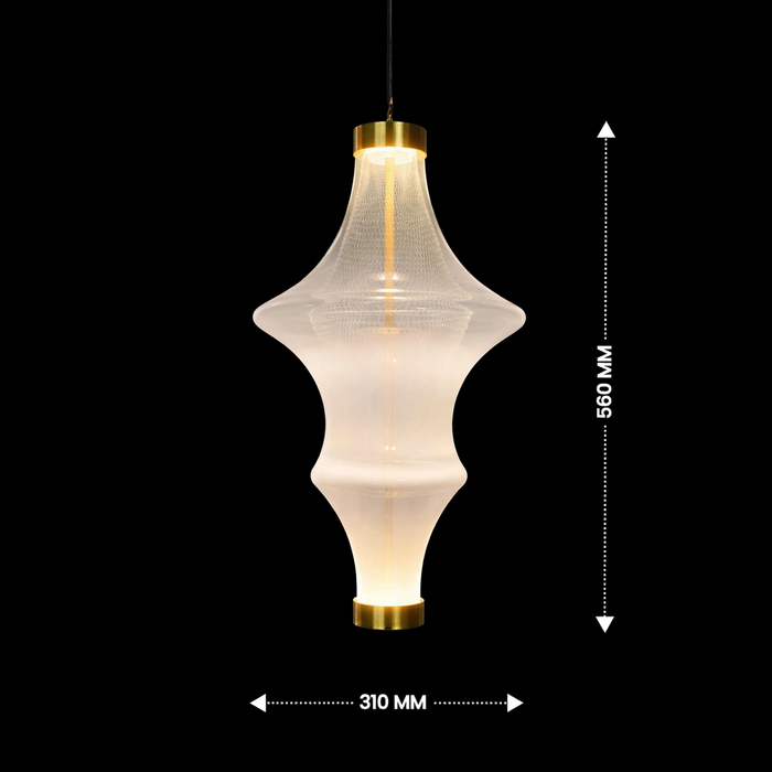 Lumera Virelli Sculpted Glass Pendant Light
