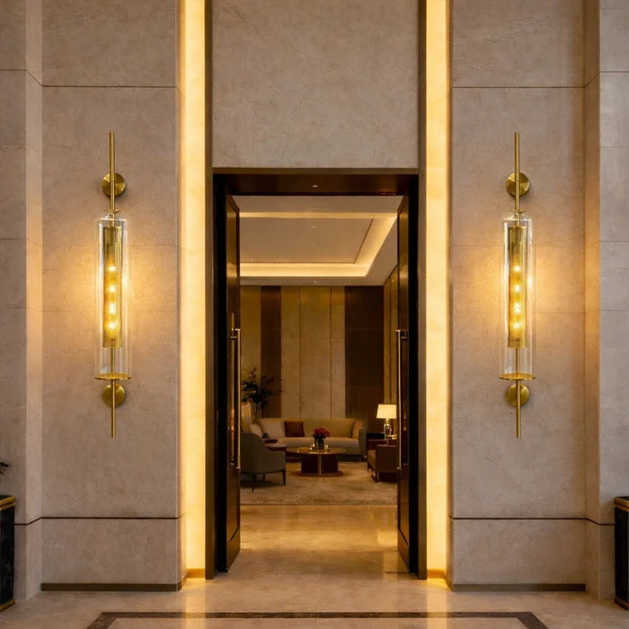 Luminara Glass Column Wall Sconce