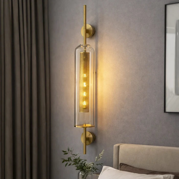 Luminara Glass Column Wall Sconce