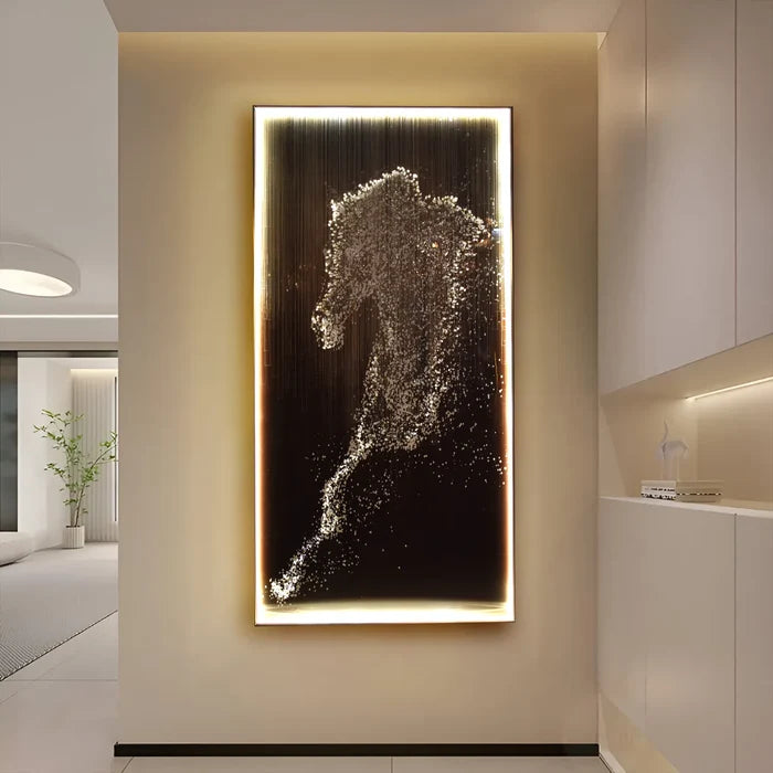 Luminous Gallop Horse - Modern Glow Wall Art