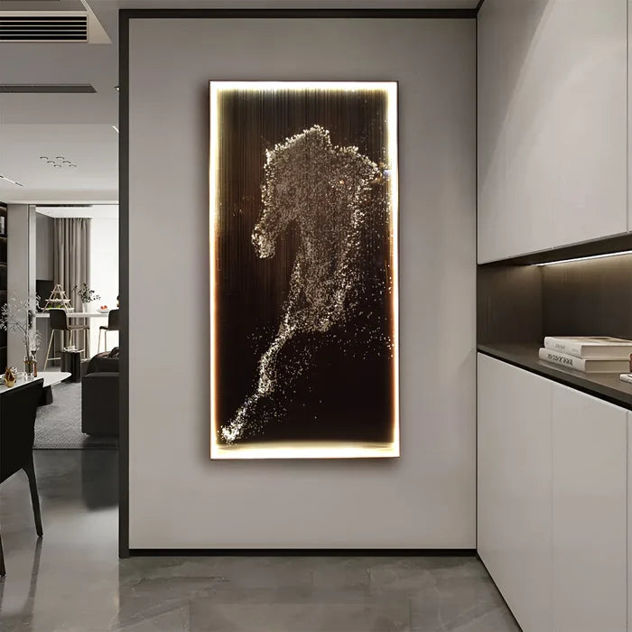 Luminous Gallop Horse - Modern Glow Wall Art