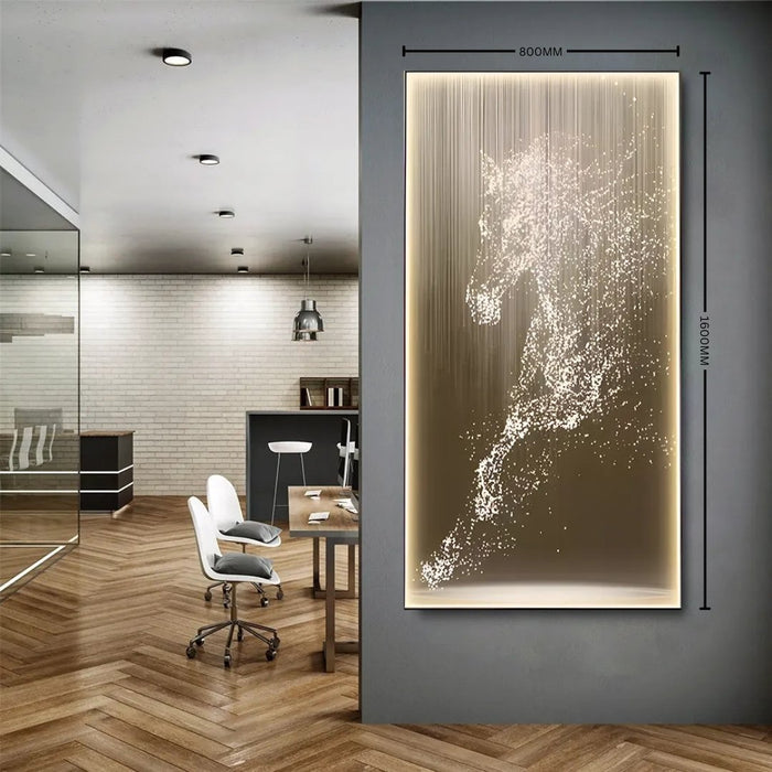 Luminous Gallop Horse - Modern Glow Wall Art