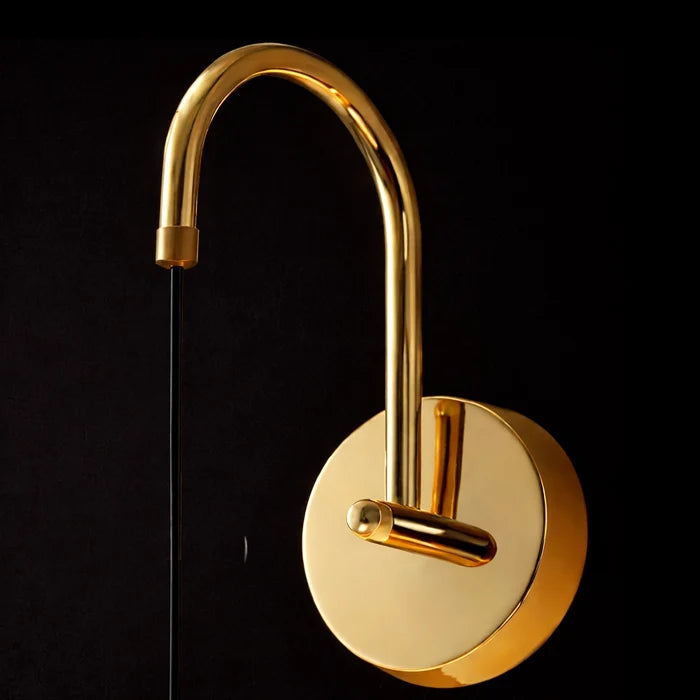 LumiPetal Brass Swing Arm Wall Sconce