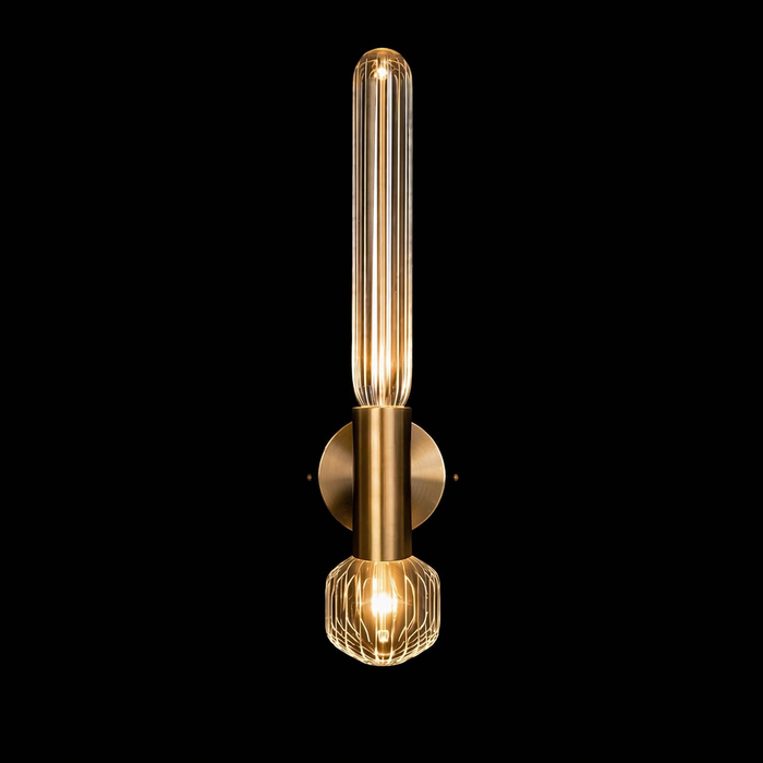 Lumivane VerticaGlow Brass Wall Sconce