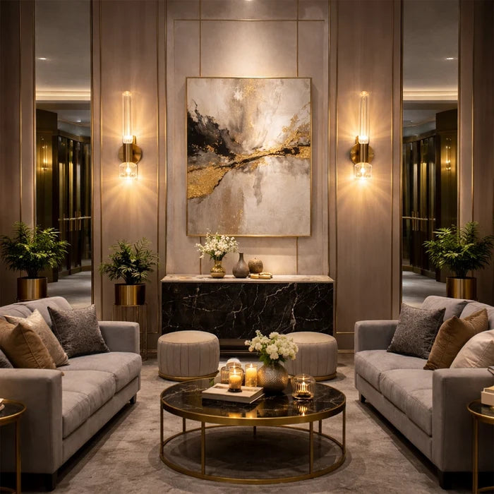 Lumivane VerticaGlow Brass Wall Sconce