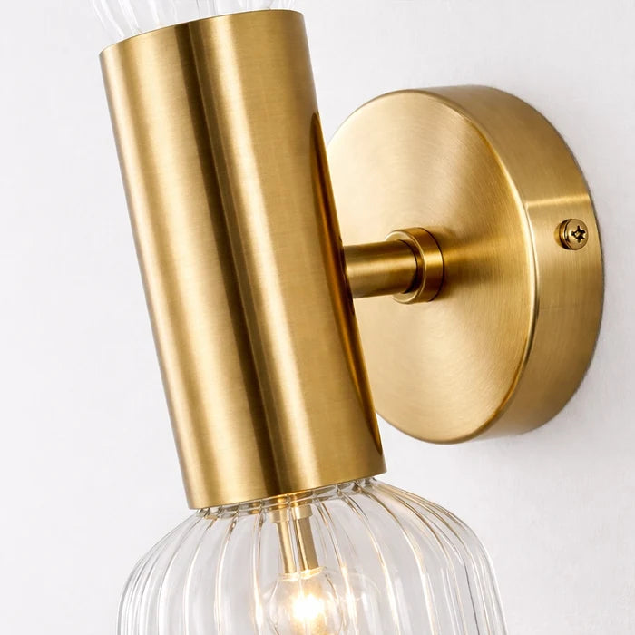 Lumivane VerticaGlow Brass Wall Sconce