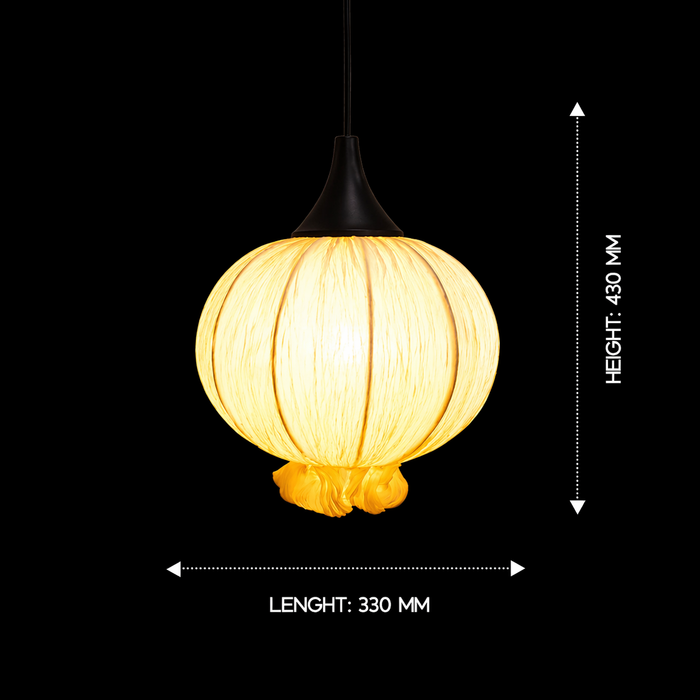 LunaWeave Warm Fabric Pendant Light