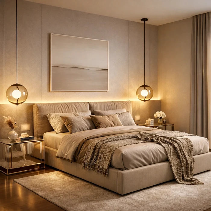 Luxury Amber Orb Pendant Light