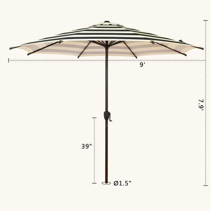 Lyon Market Umbrella with Crank Lift