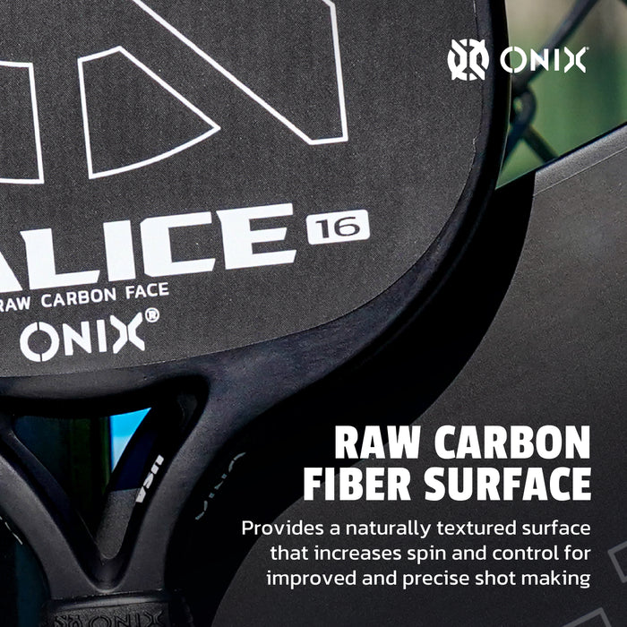 Malice Raw Carbon Fiber Open Throat Pickleball Paddle