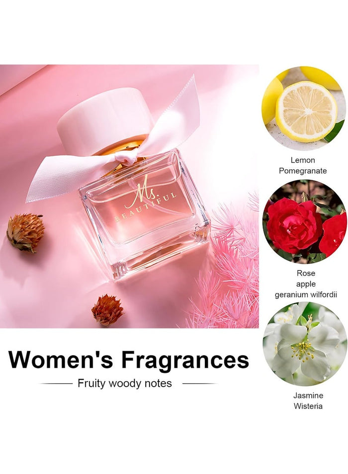 MARK HIM Ladies Perfume Set Eau De Parfum, Luxury Perfume Gift Set for Women, 3x30ml Long-Lasting Perfume Set for Her Birthday, Fresh Floral Fragrance Perfumes Box Gift Set for Girlfriend, Dating, Anniversary