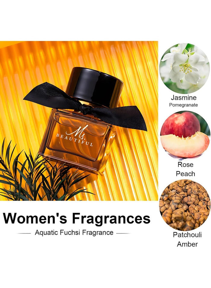 MARK HIM Ladies Perfume Set Eau De Parfum, Luxury Perfume Gift Set for Women, 3x30ml Long-Lasting Perfume Set for Her Birthday, Fresh Floral Fragrance Perfumes Box Gift Set for Girlfriend, Dating, Anniversary