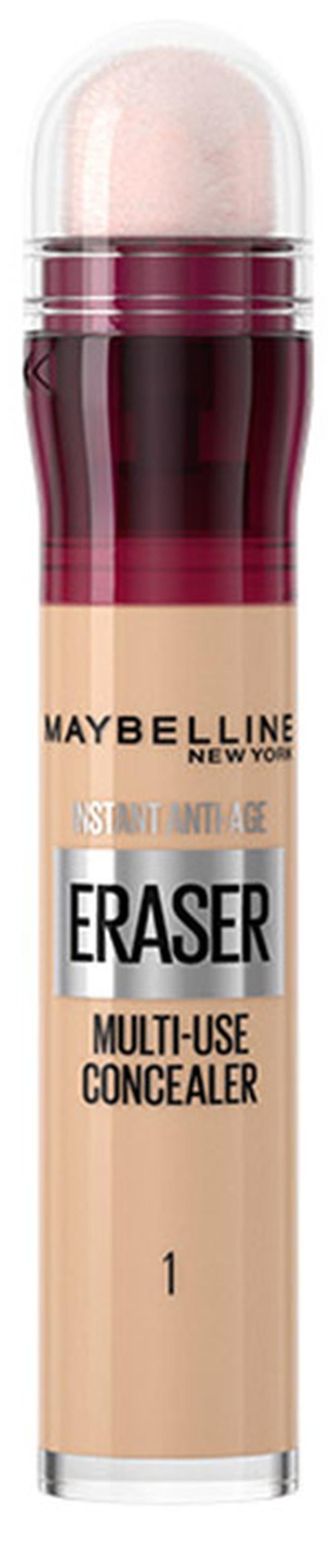 MAYBELLINE NEW YORK Concealer Instant Anti Age Eraser Eye Concealer, Dark Circles and Blemish Concealer, Ultra Blendable Formula 01 Light