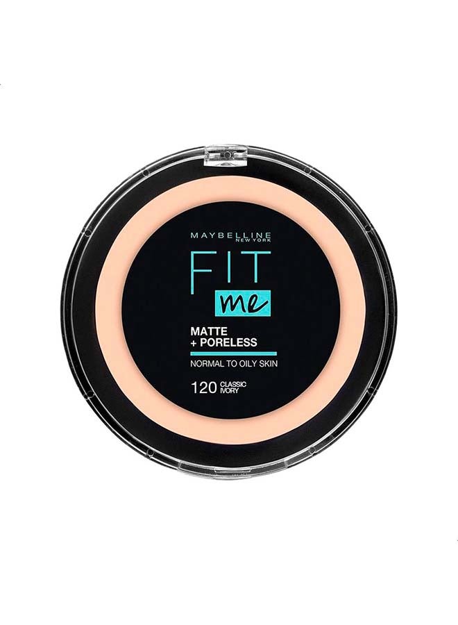 MAYBELLINE NEW YORK Fit Me Matte & Poreless Powder 120 Classic Ivory