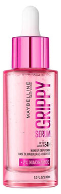 MAYBELLINE NEW YORK Grippy Serum Primer, Hydrating Makeup Primer With 2% Niacinamide For Up To 24Hr Make Up Wear, Clear, 30Ml