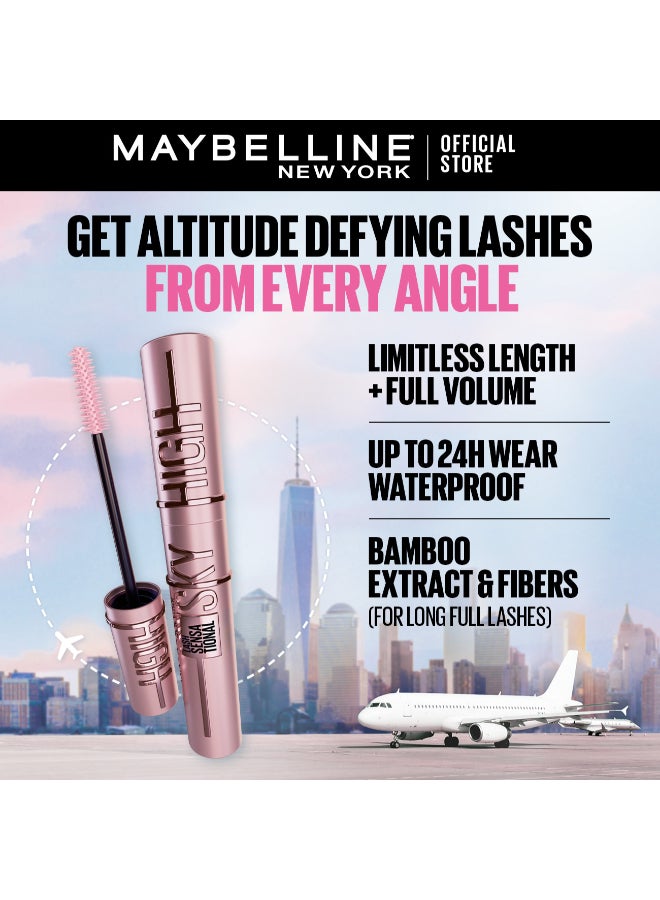 MAYBELLINE NEW YORK LASH SENSATIONAL SKY HIGH MASCARA, BLACK, 36H, LENGTHENING, VOLUMIZING, +2MM LENGTH ON ASIAN LASHES Black
