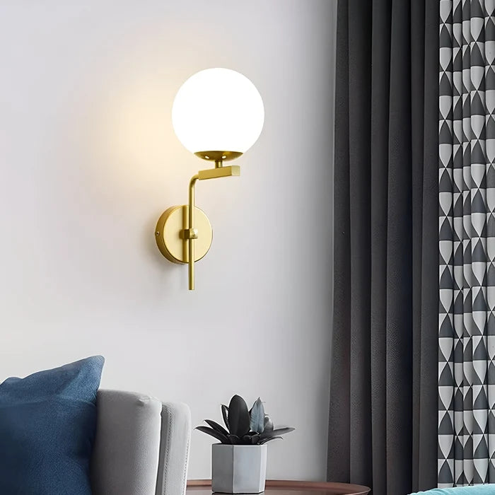 Mid-Century Golden Globe Wall Light