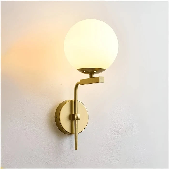 Mid-Century Golden Globe Wall Light