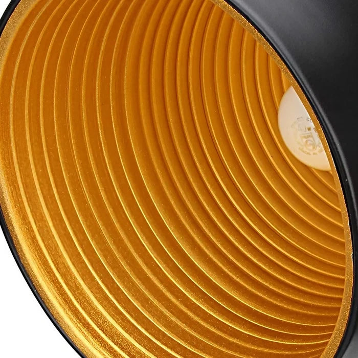 Midnight Capsule Black and Gold Pendant Light