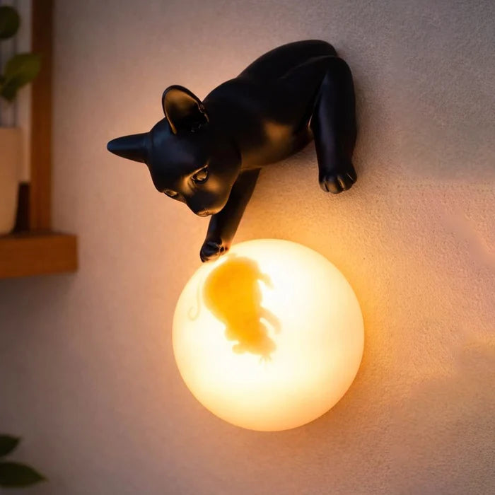 Midnight Mouse Hunter Wall Sconce