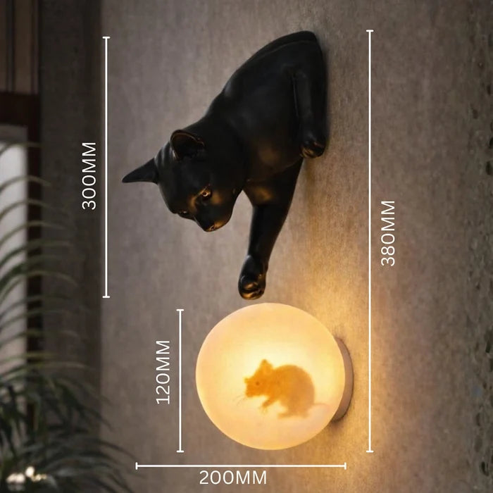 Midnight Mouse Hunter Wall Sconce