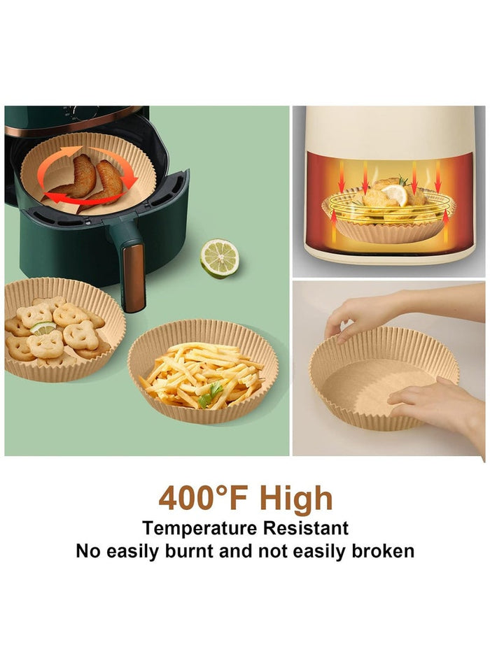 MMG Air Fryer Disposable Paper Liner, 100 PCS Non-stick Disposable Air Fryer Liners, Parchment Paper