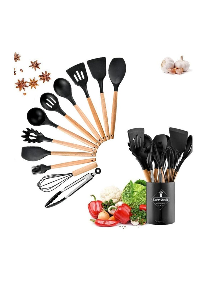 MMG Cooking utensil Set, 12 Pcs Silicone Spatula Set for Baking, Cooking & Decorating, Home Kitchen