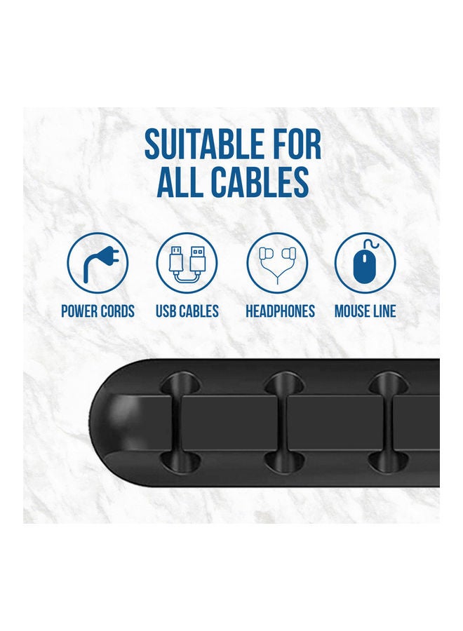 MMG Desktop Management System Cable Organizer Black