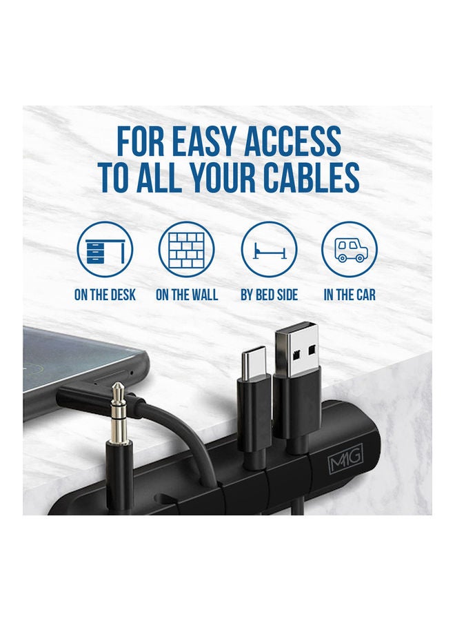 MMG Desktop Management System Cable Organizer Black
