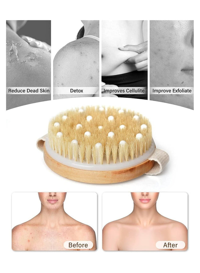 MMG Dry and Bath Body Brush, Reduce Cellulite, Dry Brush for Cellulite and Lymphatic Drainage, Exfol