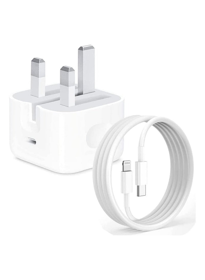 MMG iPhone 20W Fast Charger | USB C Wall Fast Charger with 1m USB C to Lightning Cable Compatible wi