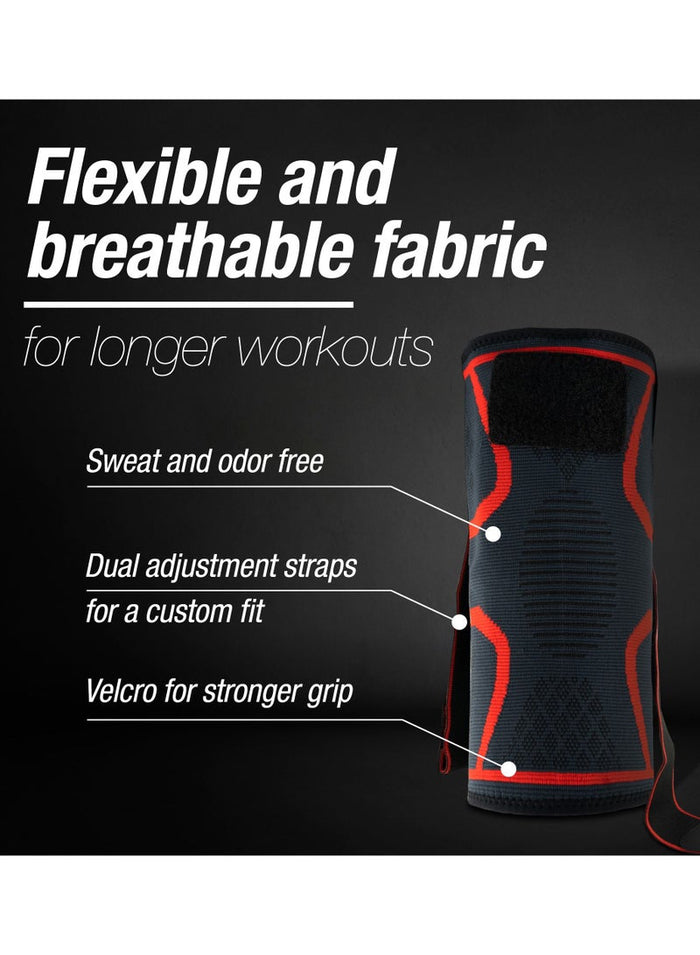 MMG Knee Support Brace Adjustable Sleeves Knee Stabilizer Exercise and Workout for Running (Pair Pac