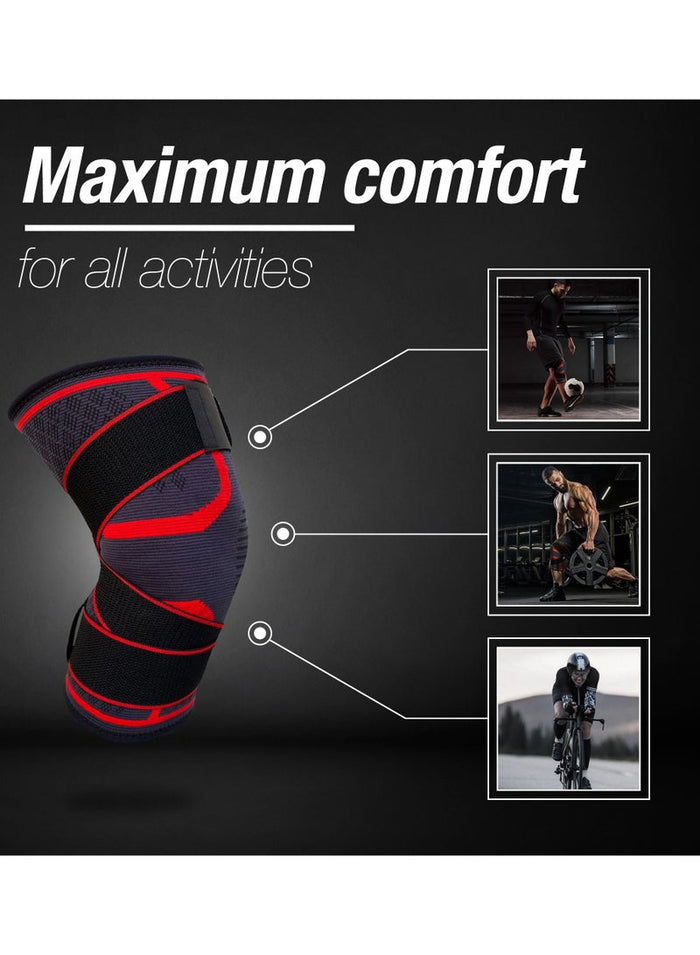 MMG Knee Support Brace Adjustable Sleeves Knee Stabilizer Exercise and Workout for Running (Pair Pac