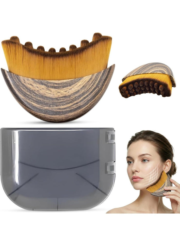 MMG Lymphatic Contour Face Brush-Facial Dry Brush-Lymphatic Drainage Massager,Soft Dry Brushing Beau