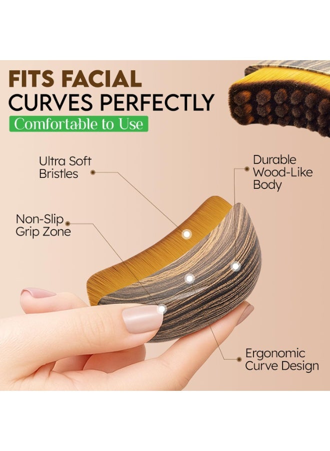 MMG Lymphatic Contour Face Brush-Facial Dry Brush-Lymphatic Drainage Massager,Soft Dry Brushing Beau