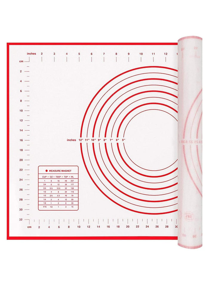 MMG Non-Stick Silicone Baking Mat Large 60x40cm Measuring Mat Glass Fiber Perfect for Bakers Kneadin