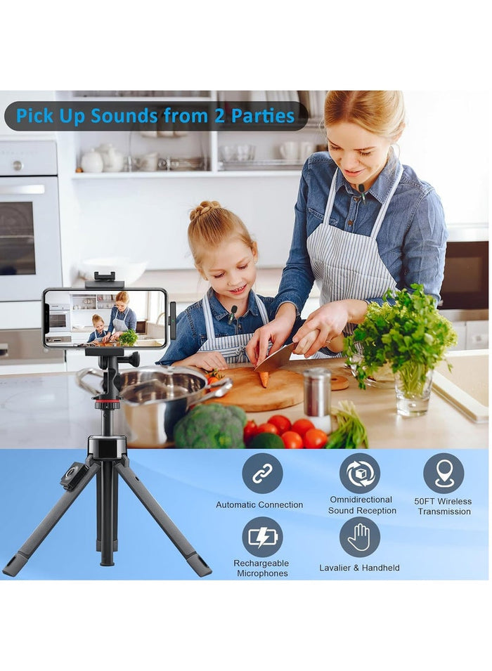 MMG Professional Wireless Lavalier Lapel Microphone for iPhone, iPad - Cordless Omnidirectional Cond