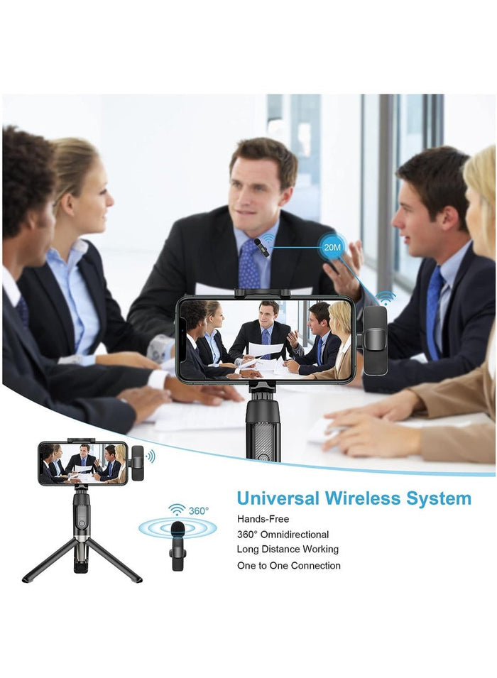 MMG Professional Wireless Lavalier Lapel Microphone for iPhone, iPad - Cordless Omnidirectional Cond