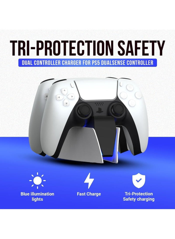 MMG PS5 Controller Charging Station | PS5 Controller Charger for PlayStation 5 Dual Sense Controller