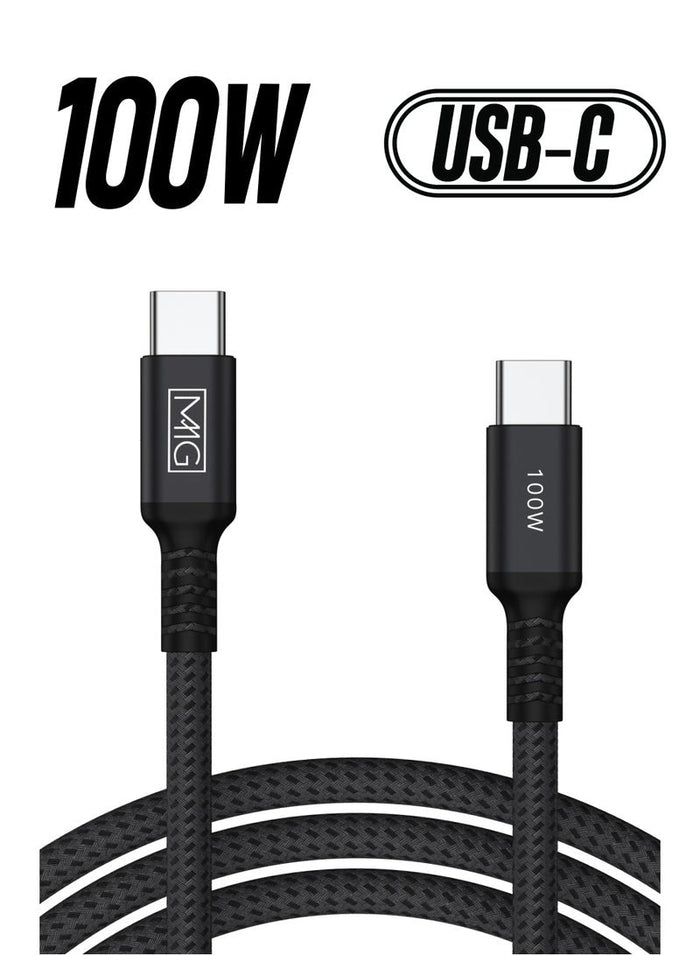 MMG USB C Braided Cable 100W, USB-C to USB-C 1 meter, USB C Charger Cable for iPhone 15, Mac Book Pr