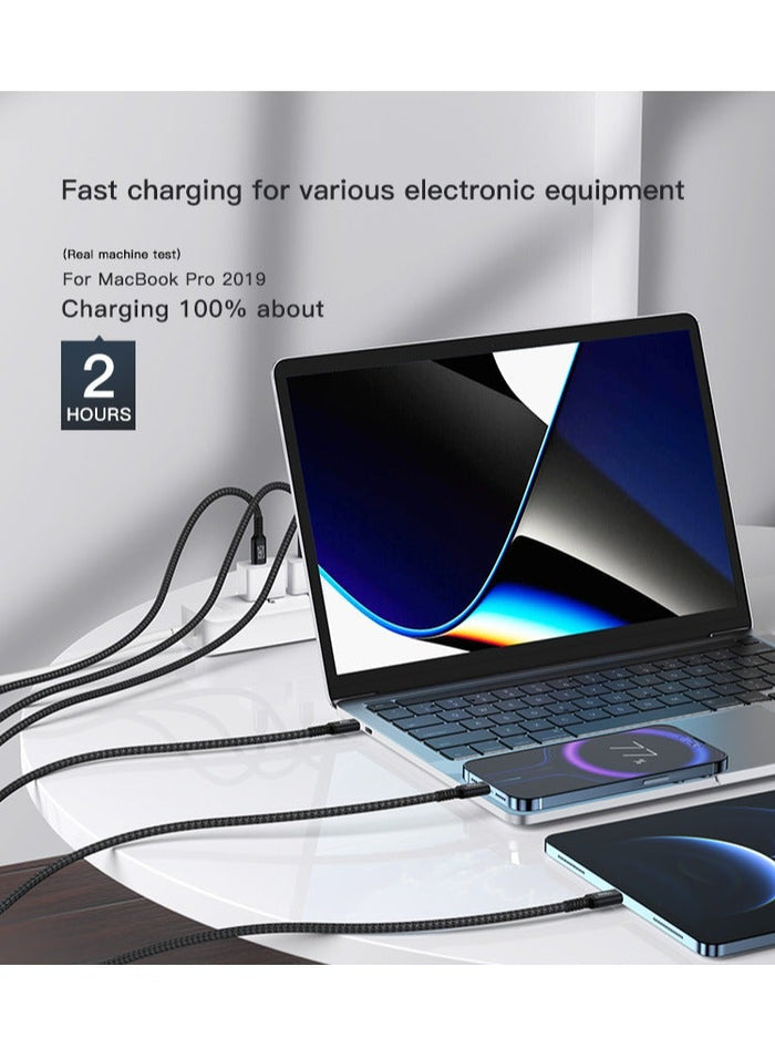 MMG USB C Braided Cable 100W, USB-C to USB-C 1 meter, USB C Charger Cable for iPhone 15, Mac Book Pr