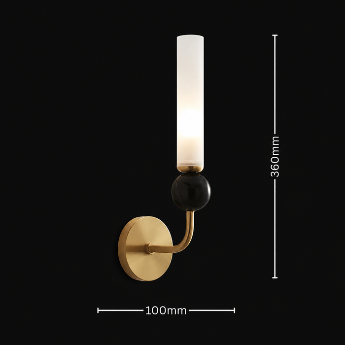 Modern Brass Marble Column Wall Lamp