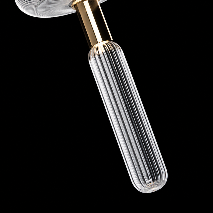 Modern Fluted Clear Glass Pendant Light