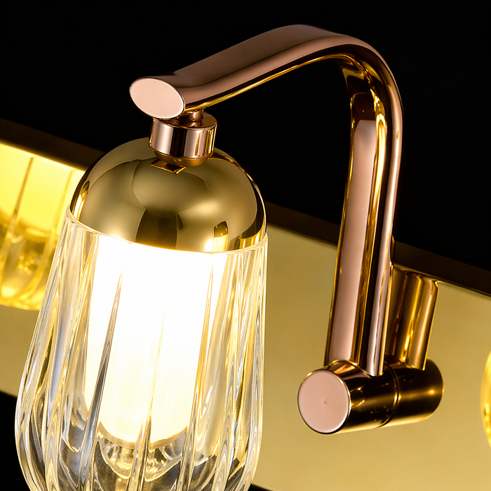 Modern Golden Crystal Vanity Wall Lamp