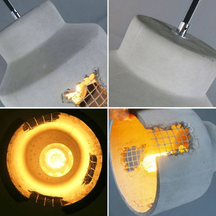 Modern Muse (Wide) Natural Cement Pendant