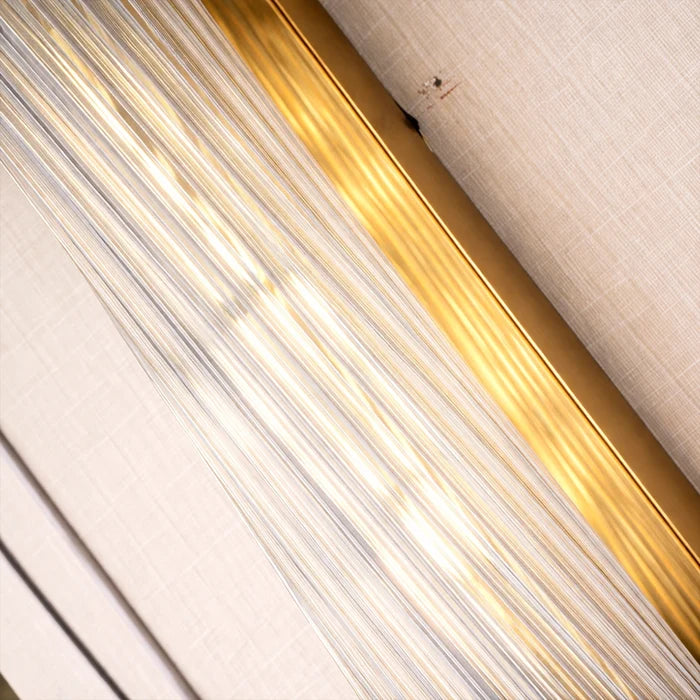 Modern Ribbed Glass Brass Wall Light