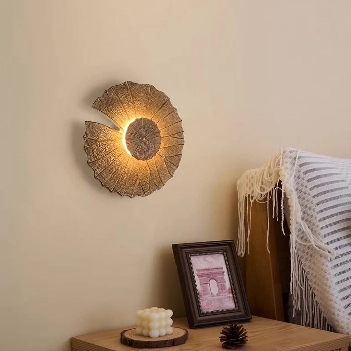 Modern Textured Resin Leaf Wall Light