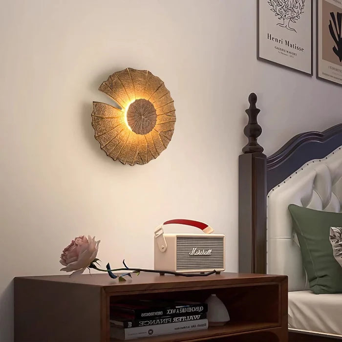 Modern Textured Resin Leaf Wall Light